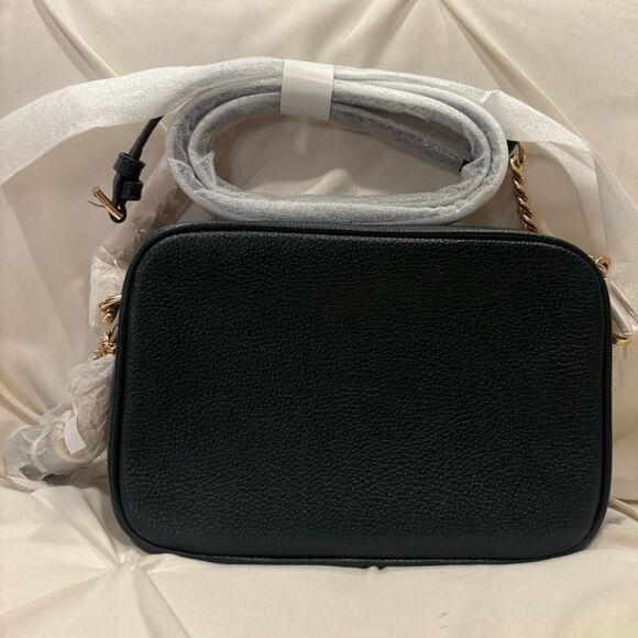 Michael Michael Kors Racing Green Leather Crossbody Medium Camera Bag NWT - Picture 5 of 11
